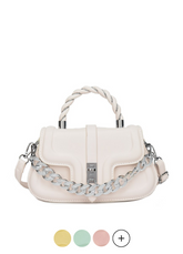 Cintya Women's Small Leather Handbag With Chain